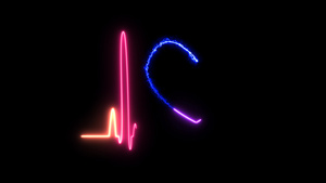 重主题心跳线符号彩色亮光闪耀13秒视频