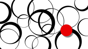 最小运动艺术圆圆以红点形状动画13秒视频