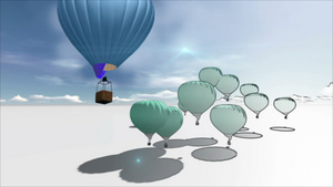 热气球领导者概念动画15秒视频