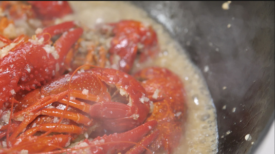 煮炖小龙虾120帧升格实拍[复名]视频