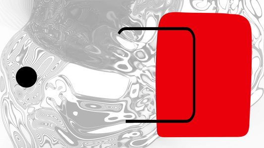 红色和黑色矩形动画在液体背景上以最小艺术运动风格绘制视频