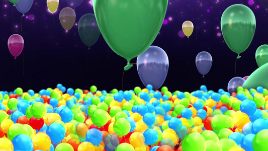 4K梦幻气球舞台背景视频[轻气球]视频