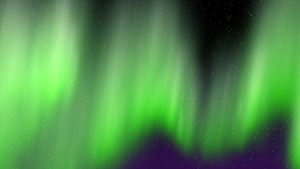 绿色的北极光飞过31秒视频