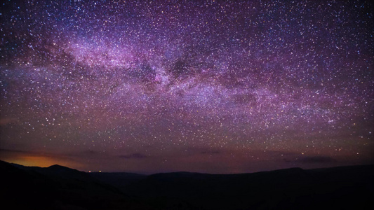 4K大山山脉星空银河延时视频