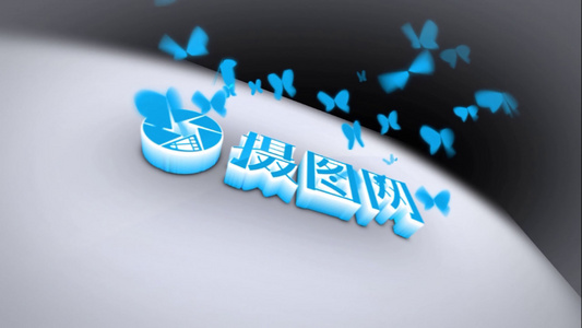 梦幻蝴蝶标志logo演绎AE模板视频