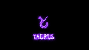 Taurus文本萨伯效应和zodiac符号正在减速11秒视频