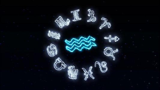 在深蓝海和火花效应背景下显示所有12个黄瓜符号和名称视频