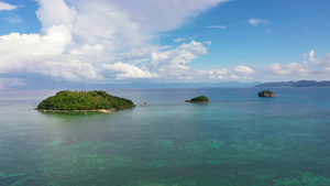 菲律宾海景热带岛天空和岛屿16秒视频