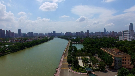 4K广州珠江新城航拍视频