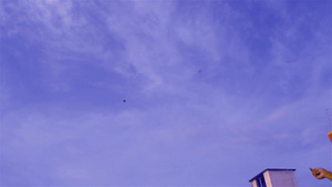 蓝天白云放风筝25秒视频