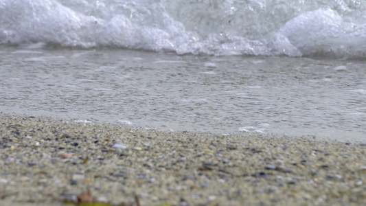 彩色纹理水卵石海滩视频