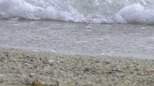 彩色纹理水卵石海滩21秒视频