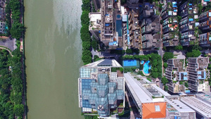 4K广州城市垂直航拍27秒视频