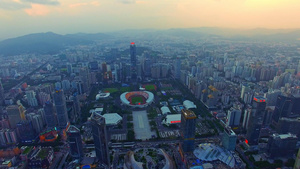 4K广州城市中心航拍34秒视频