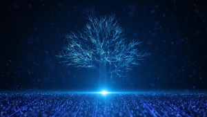 蓝色粒子树15秒视频