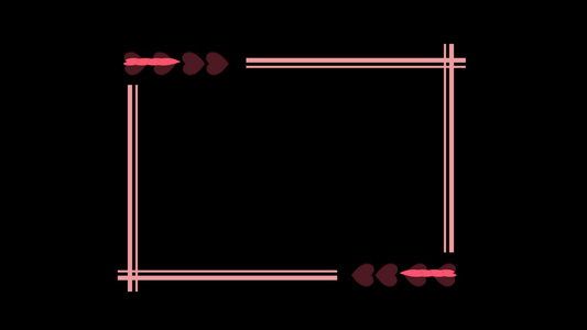 粉色爱心边框视频