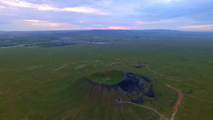乌兰察布察哈尔火山4K航拍32秒视频