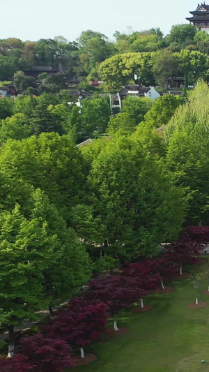 航拍武汉城市风光红色旅游地标景点辛亥革命纪念馆红楼城市天际线29秒视频