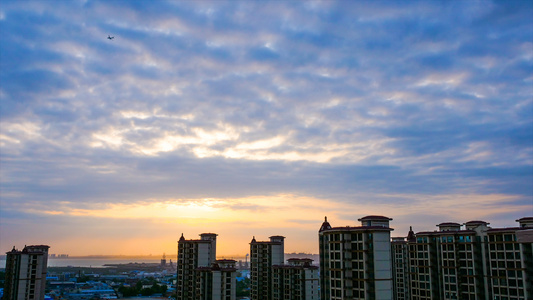 4K延时城市夕阳视频