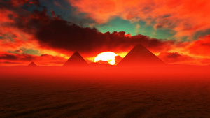 吉萨金字塔有红色的乌云20秒视频