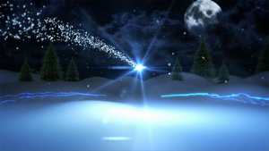 唯美大气圣诞节雪景粒子光效视频素材20秒视频