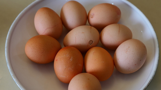 土鸡蛋营养美食食材4K视频