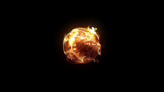 粒子能量球logo揭示视频