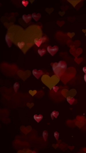 红色爱心粒子上升舞台背景感恩节，婚礼，婚庆，唯美，浪漫，爱心背景42秒视频