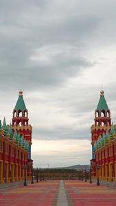 俄罗斯建筑风格教堂视频