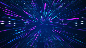 4K三维粒子隧道背景60秒视频