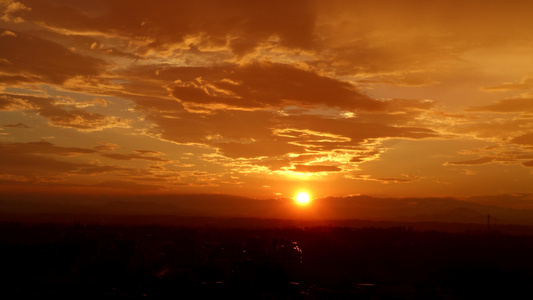 4K夕阳延时实拍视频