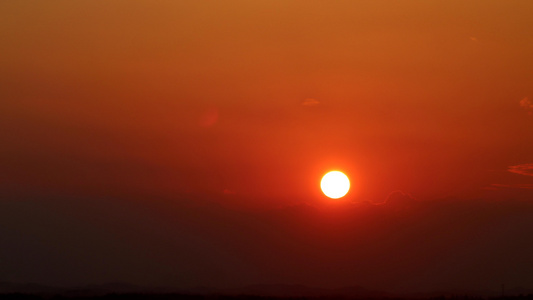 4K夕阳延时实拍视频