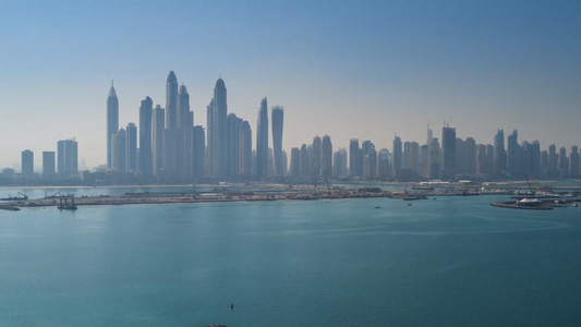迪拜海岸延迟摄影视频