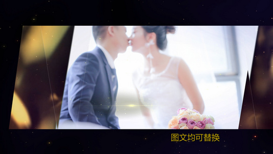 金色粒子豪华婚礼图文展示PR cc2017视频