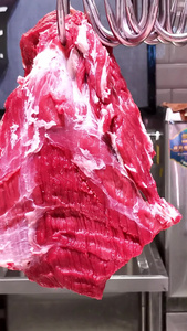 实拍新鲜牛肉牛肉食材视频