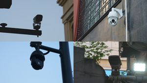 城市街头交通天眼治安警用摄像头4k素材87秒视频
