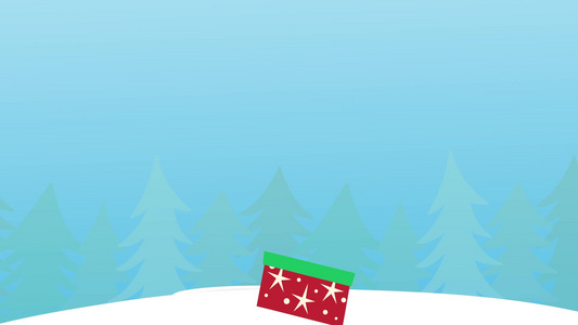 动画的圣诞节抽象背景有雪和桑塔克拉斯视频