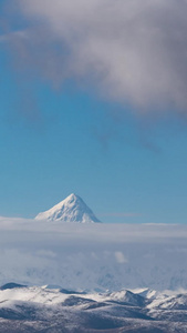 贡嘎雪山延时视频