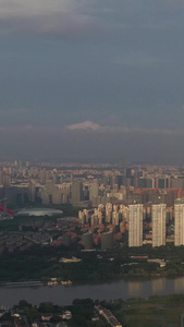 奥体航拍城市风景视频