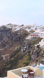 欧洲希腊圣托里尼日落夜景延时视频旅游度假视频