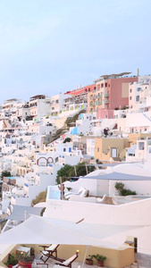 欧洲希腊圣托里尼日落夜景延时视频抖音旅游视频视频