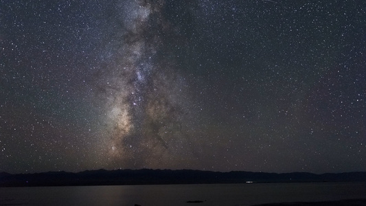 4K青海茶卡盐湖星空星野银河流星雨延时摄影视频