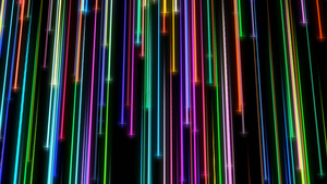 透明通道彩色粒子线条背景素材30秒视频