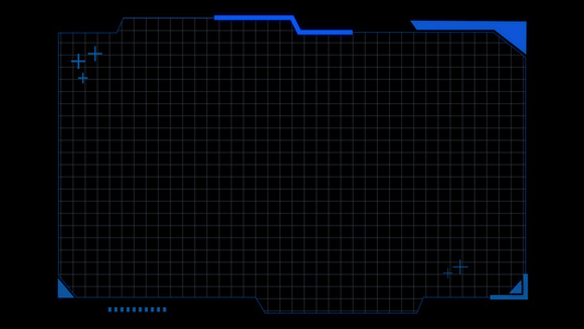 科技感HUD边框透明通道视频
