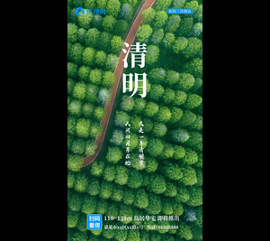 竖屏清明节地产广告ae模板15秒视频