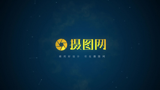 科技感烟雾粒子logo演绎AE模板视频