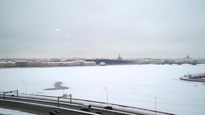 冬季的圣彼得堡市风景8秒视频
