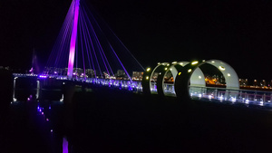 夜里美丽的桥17秒视频