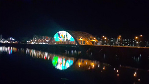 夜里看到一个美丽的桥31秒视频