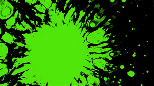 在水面上加上一滴明亮的绿色涂料12秒视频